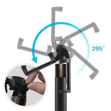 Högkvalitativ teleskopisk stick selfie stick 18-77cm svart