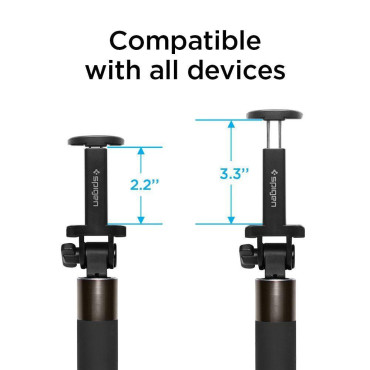 Högkvalitativ teleskopisk stick selfie stick 18-77cm svart