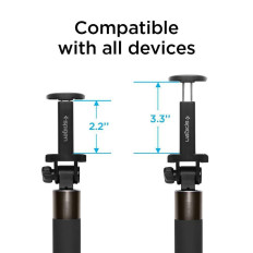 Högkvalitativ teleskopisk stick selfie stick 18-77cm svart