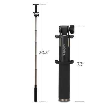 Alta qualidade vara telescópica selfie vara 18-77cm preto