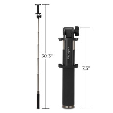 Alta qualidade vara telescópica selfie vara 18-77cm preto