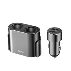 Auto cigarešu šķiltavas izplatītājs 2x USB 3.1A 17W Black lādētājs