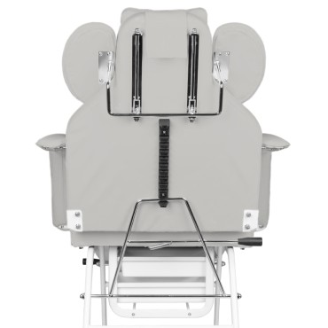 Fauteuil de traitement des cils Ivette gris — vue arrière