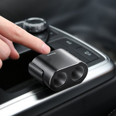 Auto Cigaretové zapaľovače Distribútor 2x USB 3.1A 17W Čierna nabíjačka