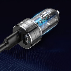 Distributor zapalovače automobilů 2x USB 3.1a 17W černá nabíječka