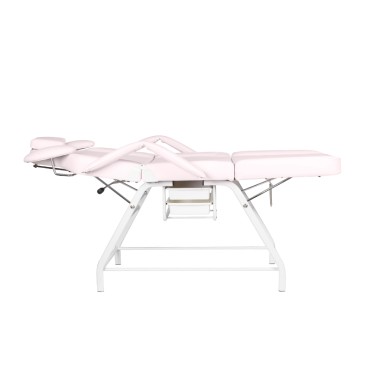 Ivette øjenvippebehandlingsstol pink — fra siden
