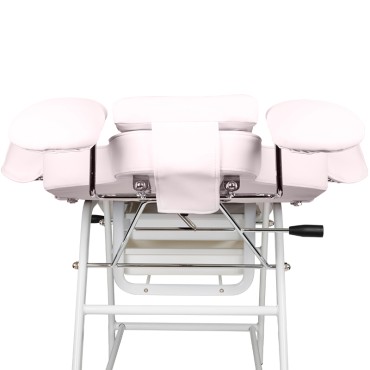 Ivette wimperbehandelingsstoel roze — onderkant