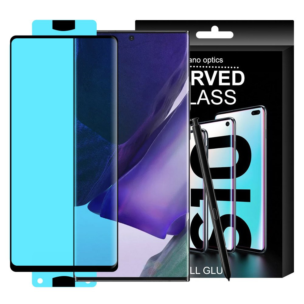 Stikla folija rūdīts stikls ar rāmja Samsung Galaxy S21 + 5G 3D Edge Nano Flexi stikls melns