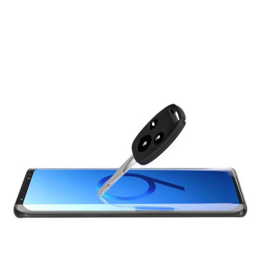 Steklena folija kaljeno steklo z okvirjem Samsung Galaxy S21 + 5G 3D EDGE Nano Flexi Glass Black