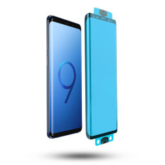 Steklena folija kaljeno steklo z okvirjem Samsung Galaxy S21 + 5G 3D EDGE Nano Flexi Glass Black