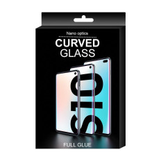 Steklena folija kaljeno steklo z okvirjem Samsung Galaxy S21 + 5G 3D EDGE Nano Flexi Glass Black