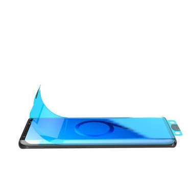 Steklena folija kaljeno steklo z okvirjem Samsung Galaxy S21 + 5G 3D EDGE Nano Flexi Glass Black