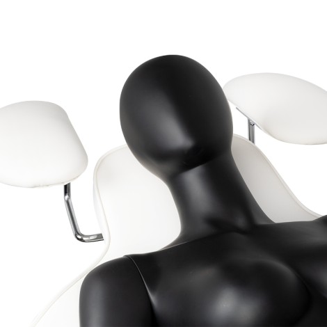 Ivette wimperbehandelingsstoel wit — detail armleuning
