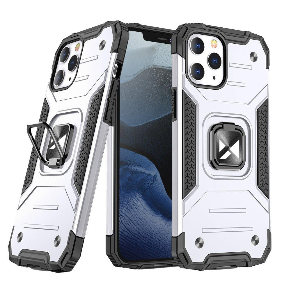 Armored Case Case + Magnetic Holder iPhone 13 Pro Max Ring Armor Silver