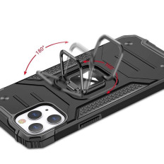 Armored Case Case + Magnetic Holder iPhone 13 Pro Max Ring Armor Silver