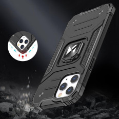 Armored Case Case + Magnetic Holder iPhone 13 Pro Max Ring Armor Silver
