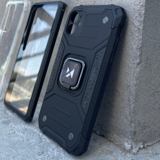 Armored Case Case + Magnetic Holder iPhone 13 Pro Max Ring Armor Silver