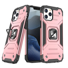 Gepantserd Case Cover + Magnetische iPhone 13 Pro Max Ring Armor Pink Armor
