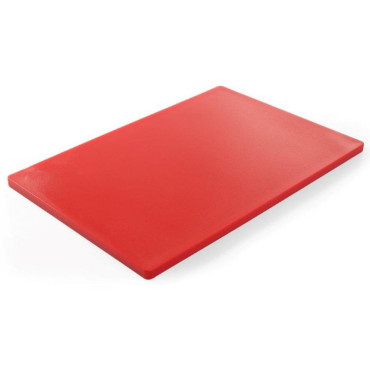 Placa de corte HACCP para carne crua 450x300 mm Vermelho - Hendi 825525