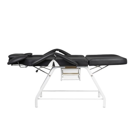 Sillón de tratamiento para extensiones de pestañas Ivette negro — vista lateral