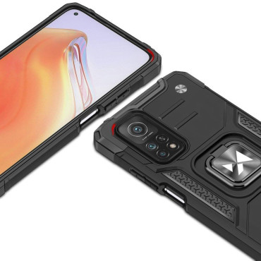 Obrnené puzdro + magnetické MI POCO M4 PRO 5G / REDMI POZNÁMKA 11 5G RING ARMOR BLACK