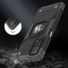 Obrnené puzdro + magnetické MI POCO M4 PRO 5G / REDMI POZNÁMKA 11 5G RING ARMOR BLACK