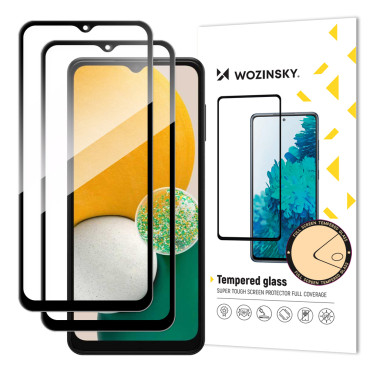 Super Durable Glass Tempered on the entire Screen With Samsung Galaxy A13 5G / A23 Black Set 2 pcs.