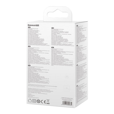 Snabb Merber Charger Gan3 Pro 2x USB-C / 2X USB 65W PD QC + USB-C 1m Kabel Svart