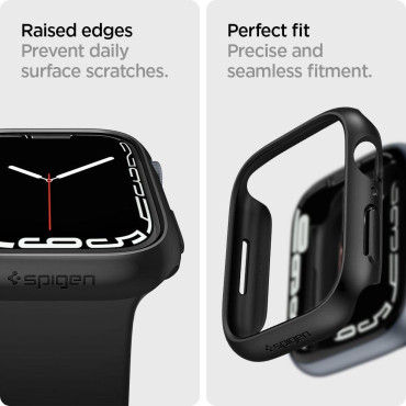 Caso de envelope de proteção Apple Assista 7/8 45mm fino apto preto
