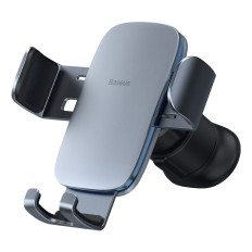 Suporte de carro gravitacional na ventilação de telefone quadriculado Metal Idade II Cinza escuro