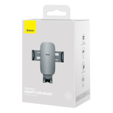 Gravitācijas auto turētājs uz rūtainā tālruņa ventilācijas metāla vecuma II Dark Grey