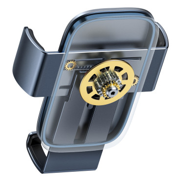 Suporte de carro gravitacional na ventilação de telefone quadriculado Metal Idade II Cinza escuro