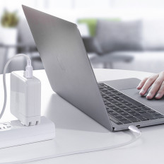 Cabo USB-C de cabo para carregamento e transferência de dados 100W PD 1M Branco