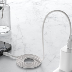 Cabo USB-C de cabo para carregamento e transferência de dados 100W PD 1M Branco