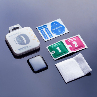 Hybride beschermingsglas voor Apple Kijk 1/2/3 38mm horlogeglas zwart