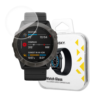 Hybridskyddsglas för Garmin Fenix 6X transparent