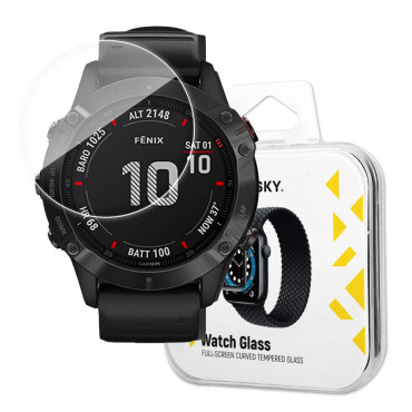 Hybride beschermingsglas voor Garmin Fenix 6x Pro transparant