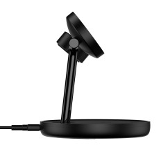 3in1 Stojalo indukcijskega polnilnika za iPhone Apple Oglejte si AIRPODS + USB-C 1M KABELNA ČRNA