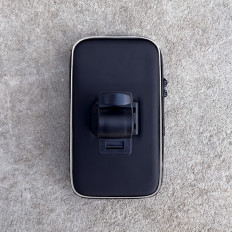 Case on the phone with a handle for a bicycle motorcycle scooter black