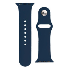 Bracelet de montre en silicone Apple Regarder Ultra 2-9 / SE 42/44 / 45mm Strap Silicone APS Bleu foncé