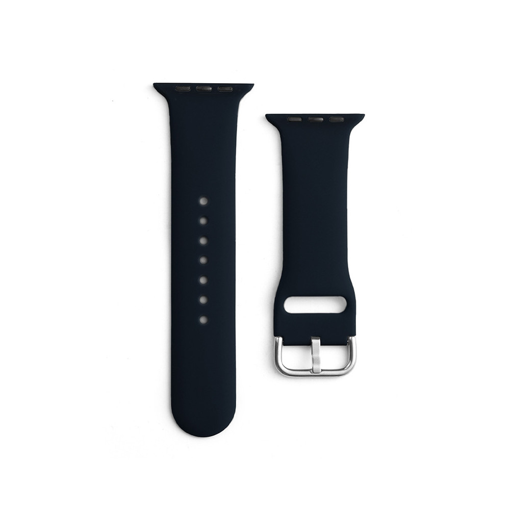 Silicone klockrem Apple Titta på Ultra 2-9 / SE 42/44/45 / 49mm Silikonrem ApS Svart