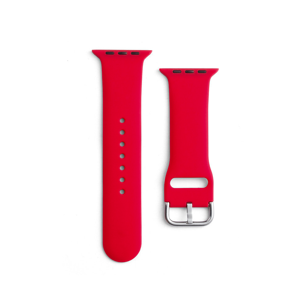 Cinta de relógio de silicone Apple Assista Ultra 2-9 / SE 42/44/45 / 49mm Silicone Strap APS Vermelho