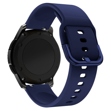 Universal Silicone Smartwatch Strap Silikonrem Tusen bredd 20mm mörkblå