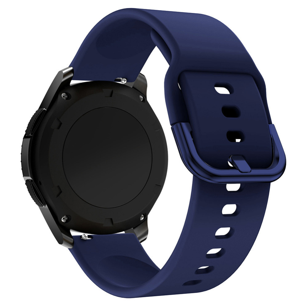 Univerzalni silikon Smartwatch Strap Silikonski trak TIŠNA Širina 20mm temno modra