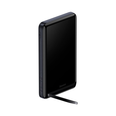 POWERBANK 10000MAH MAGSAVE 20W indukcijos įkroviklis ir užjūrio leidimas mėlynas stovas