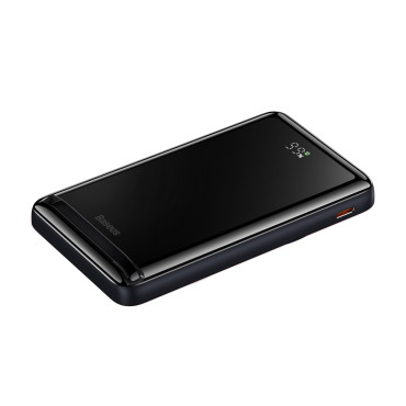 POWERBANK 10000MAH MAGSAVE 20W indukcijos įkroviklis ir užjūrio leidimas mėlynas stovas