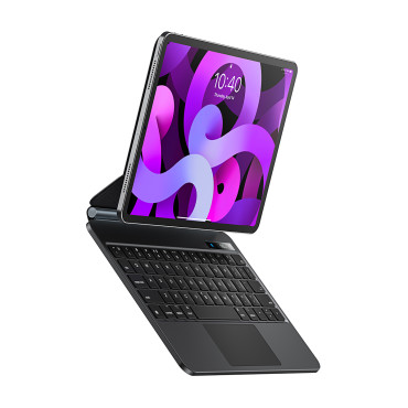 Magnētiskais korpuss + bezvadu tastatūra ar skārienpaneļa iPad PRO 11 '/ iPad Air 4/5 10.9 "Grey