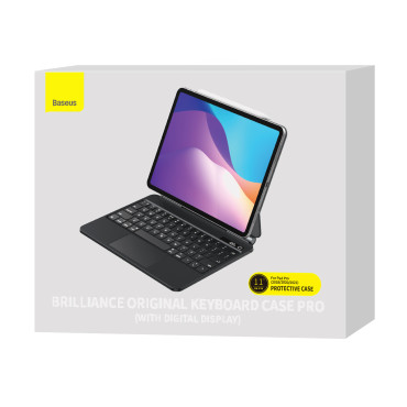 Magnētiskais korpuss + bezvadu tastatūra ar skārienpaneļa iPad PRO 11 '/ iPad Air 4/5 10.9 "Grey
