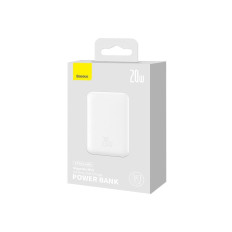 Mini PowerBank 10000mAh med induktion loading magsafe pd 20w hvid