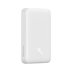 Mini Powerbank 10000mAh med induktion Loading MagSafe PD 20W vit